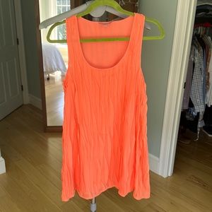 Fun, bright, orange, calypso, mini dress